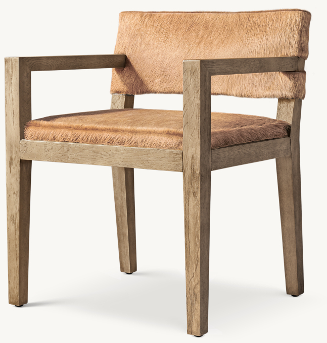 Saddle Hair-on-Hide Dining Armchair