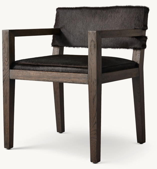Saddle Hair-on-Hide Dining Armchair