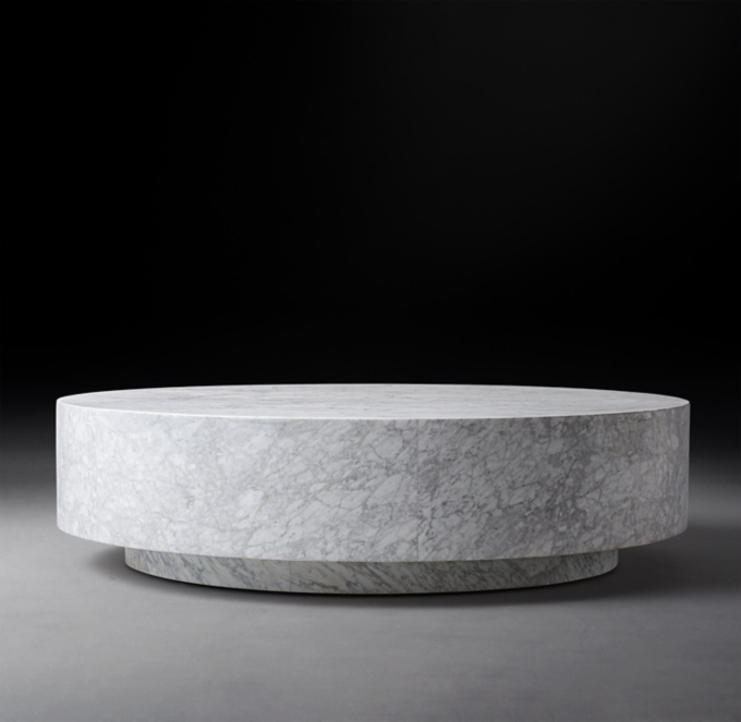 Marble Plinth Round Coffee Table