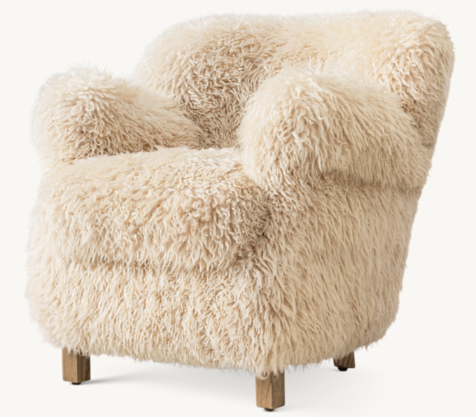 Rh sheepskin chair new arrivals