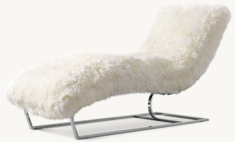 Yeti Chair, Almond Long Hair Sherpa and Walnut