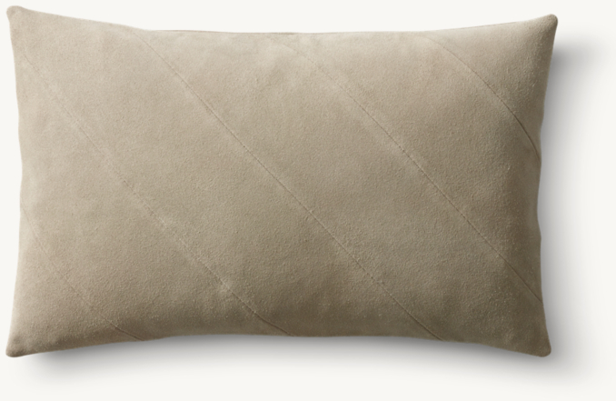 Overhead view of Suede Diagonal Pillow Cover - Lumbar 