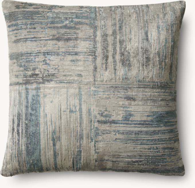 Velvet Brushstroke Four Square Pillow Cover - Square