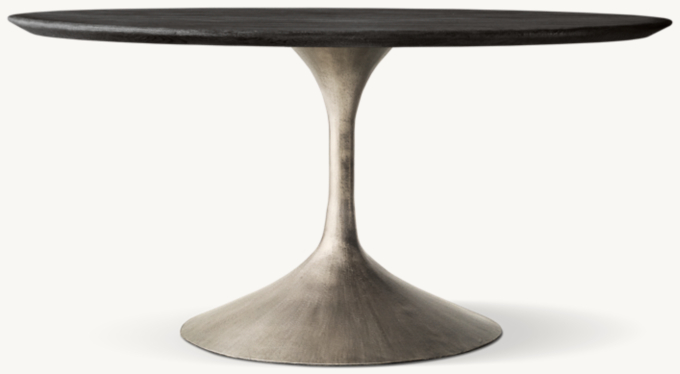 60&#34; table shown in Black Oak/Antiqued Pewter.