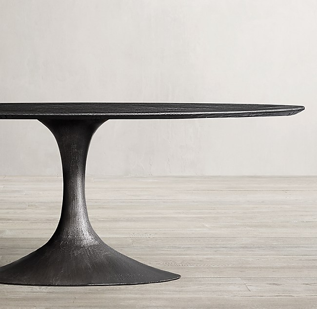 Aero Wood Oval Dining Table, Rh Modern Dining Table