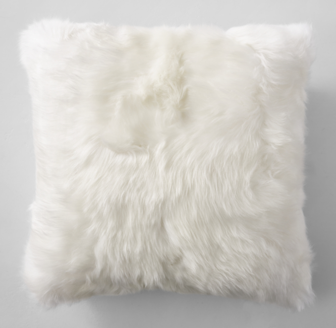 Natural Sheepskin Pillow Cover Square