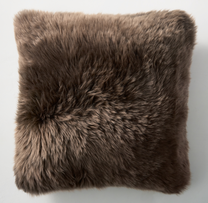 Natural Sheepskin Pillow Cover Square