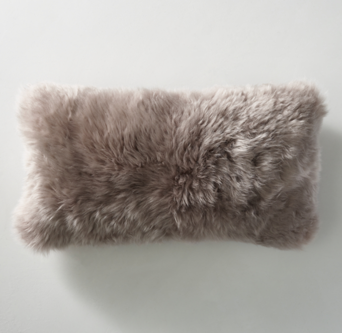 Natural Sheepskin Pillow Cover Lumbar