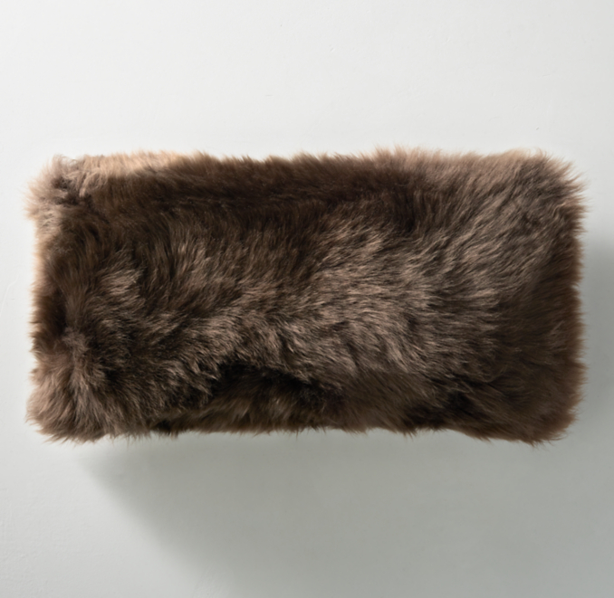 Natural Sheepskin Pillow Cover Lumbar