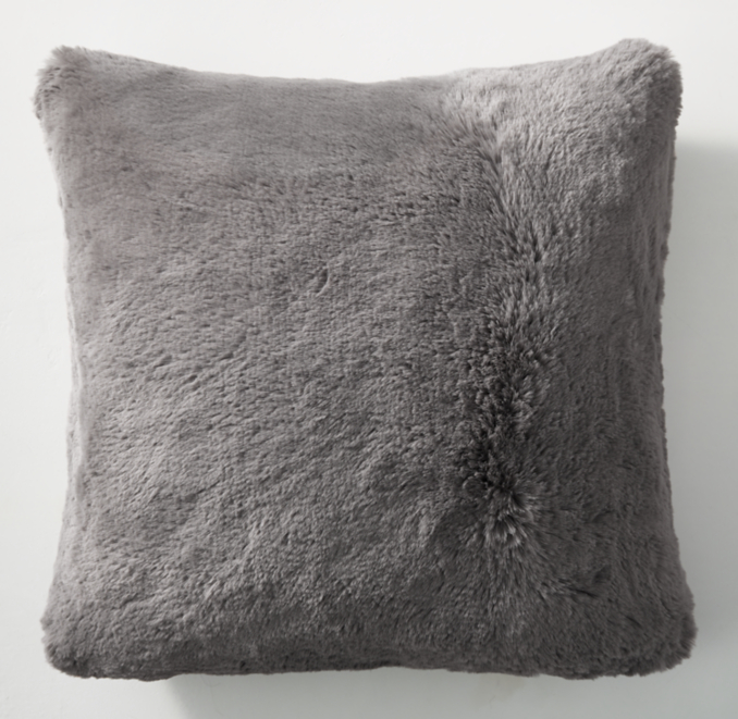 Lapin UltraFine Faux Fur Pillow Cover Square
