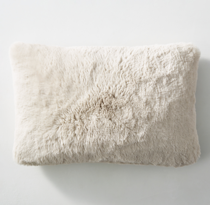 Lapin UltraFine Faux Fur Pillow Cover Lumbar