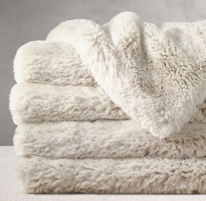 Lapin Ultra-Fine Faux Fur Throw Blanket (50 x 60)