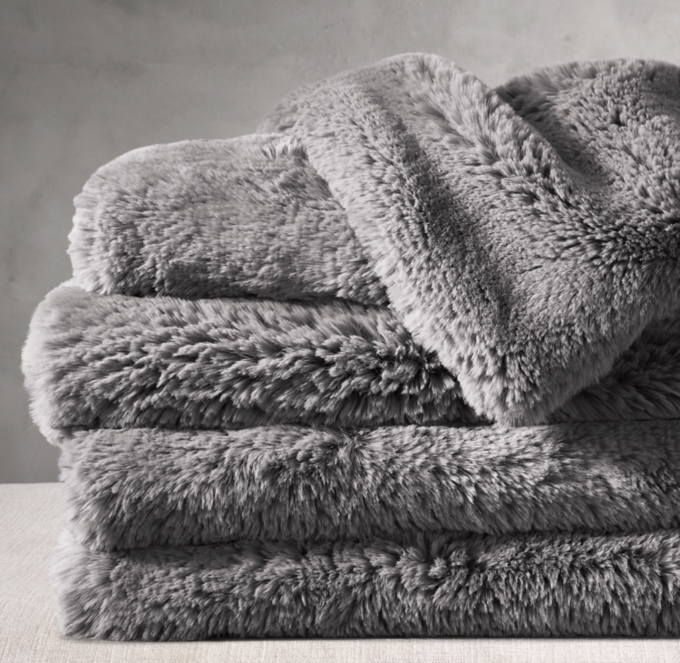 Rh faux fur throw new arrivals