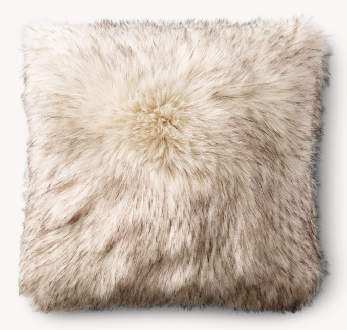 Overhead view of Ultimate Faux Fur Pillow Cover - Square 