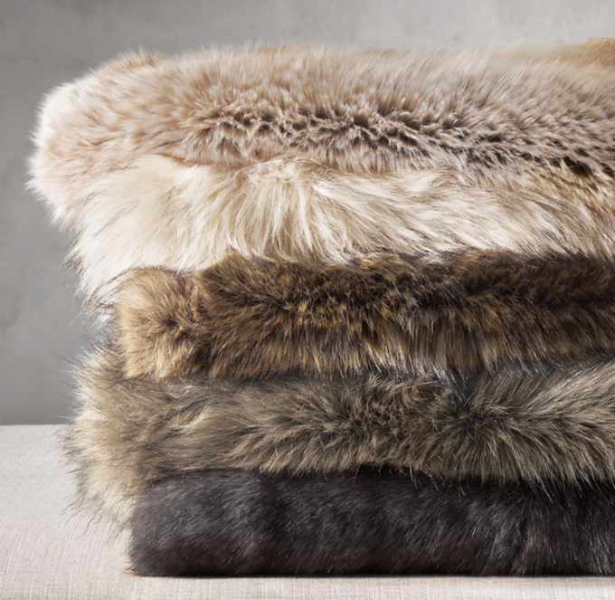 Restoration hardware fur blanket new arrivals