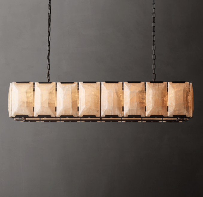 Harlow Calcite Rectangular Chandelier