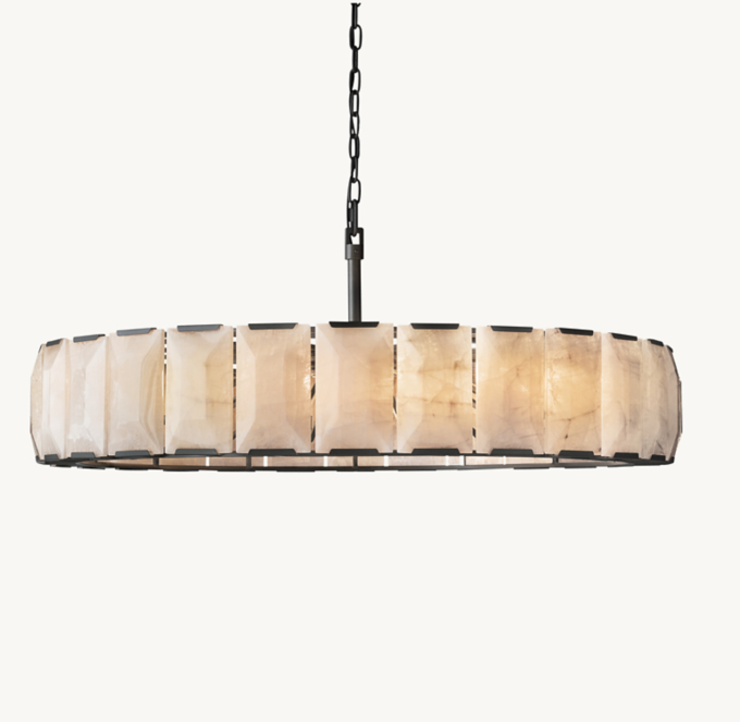 Harlow Calcite Round Chandelier 60 RH