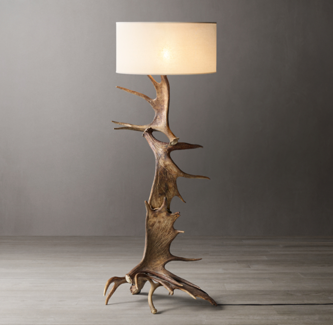 antler floor lamp