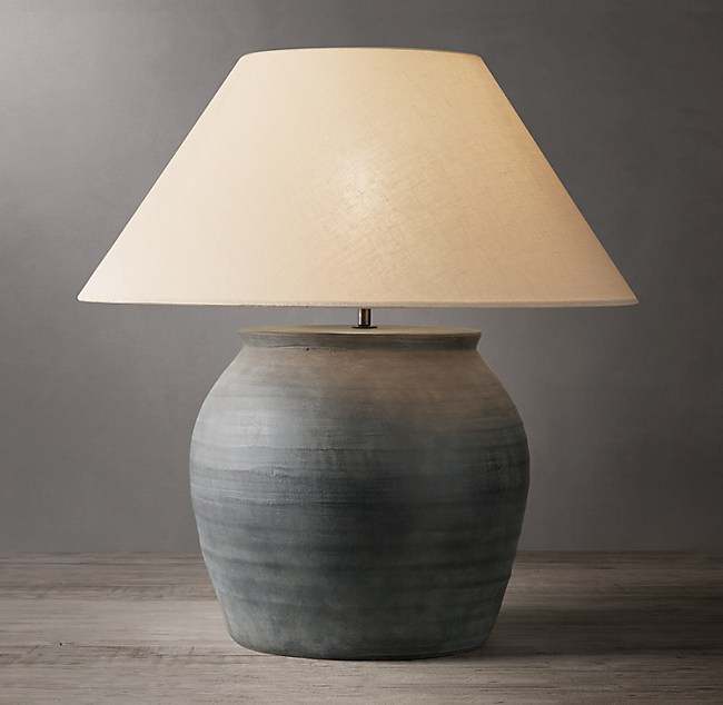 Terra Cotta Chinese Jar Table Lamp, Terracotta Table Lamp