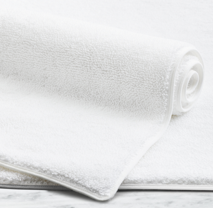 Piped 630-Gram Turkish Terry Bath Mat