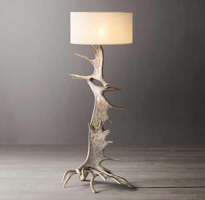 antler floor lamp