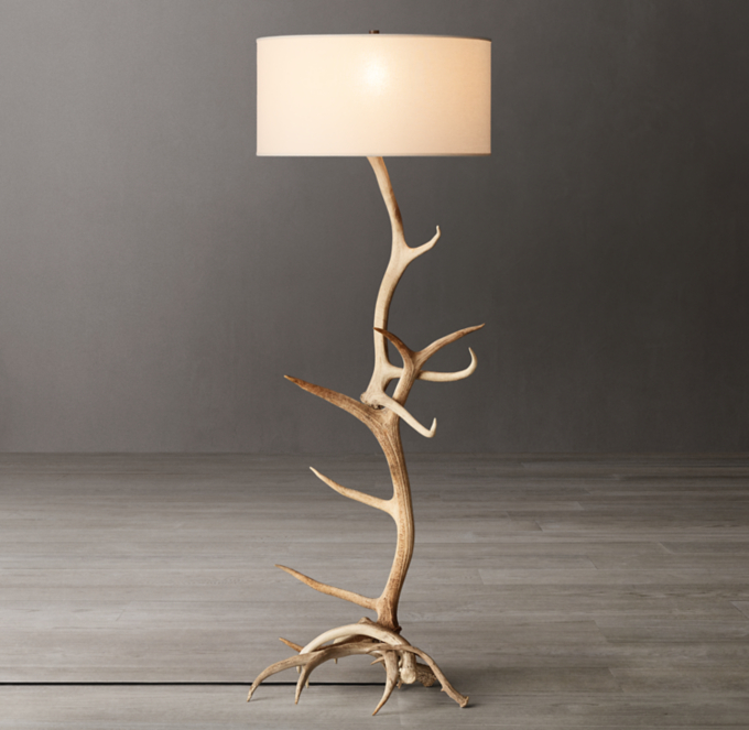 antler floor lamp