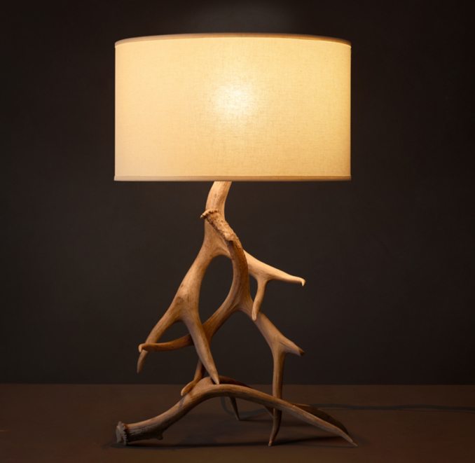 Natural Deer Antler Table Lamp