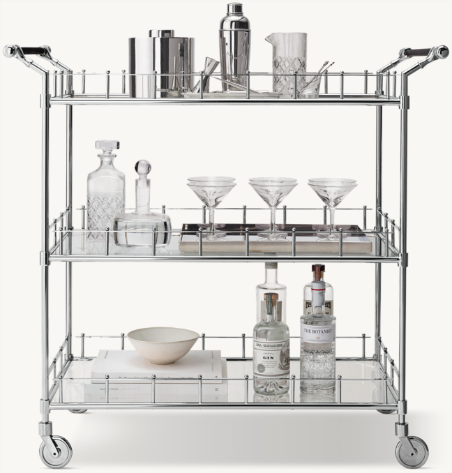English Trolley Bar Cart