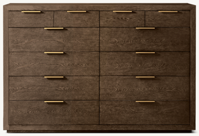 Front view of Machinto 12-Drawer Dresser