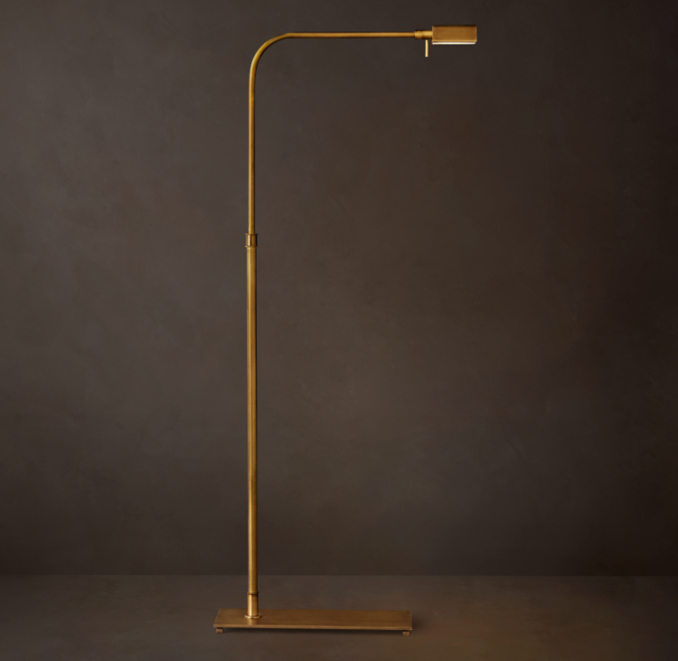 Front view of Osborne Triangle Shade Task Floor Lamp 