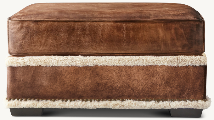 Berne Leather Ottoman