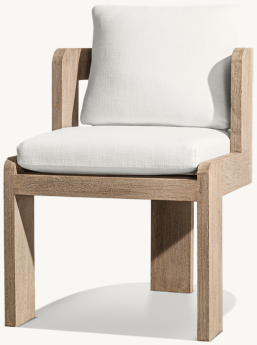 Prado Teak Dining Side Chair Cushions RH Baby Child