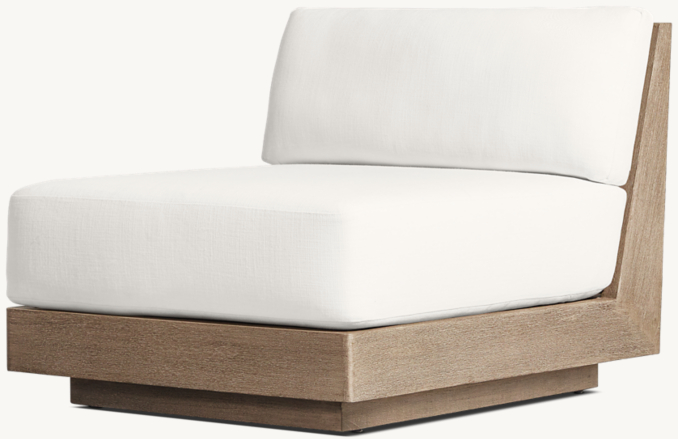 Maya Teak Modular Armless Lounge Chair