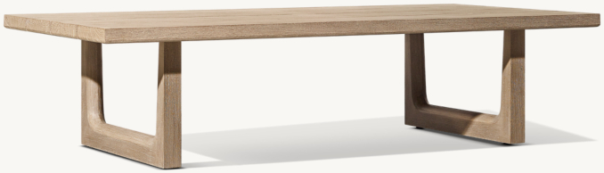 Three Quarter view of Navaro Rectangular Coffee Table 