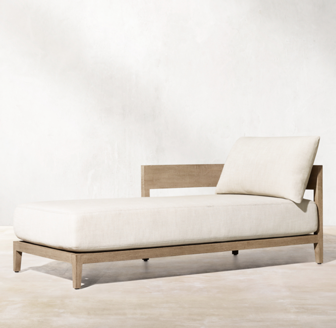 Balmain Teak LeftArm Chaise