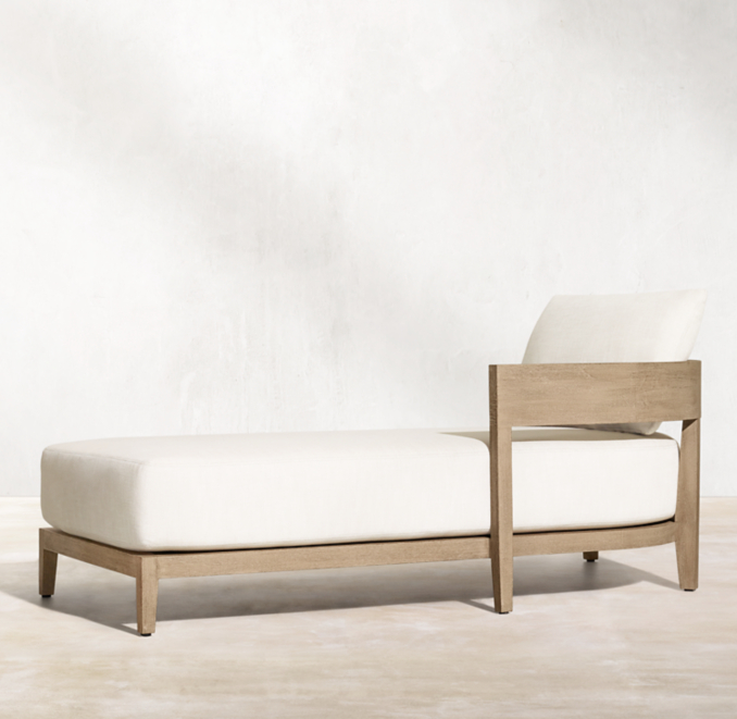 Balmain Teak RightArm Chaise Cushions