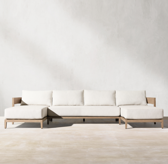 Balmain Teak UChaise Sectional