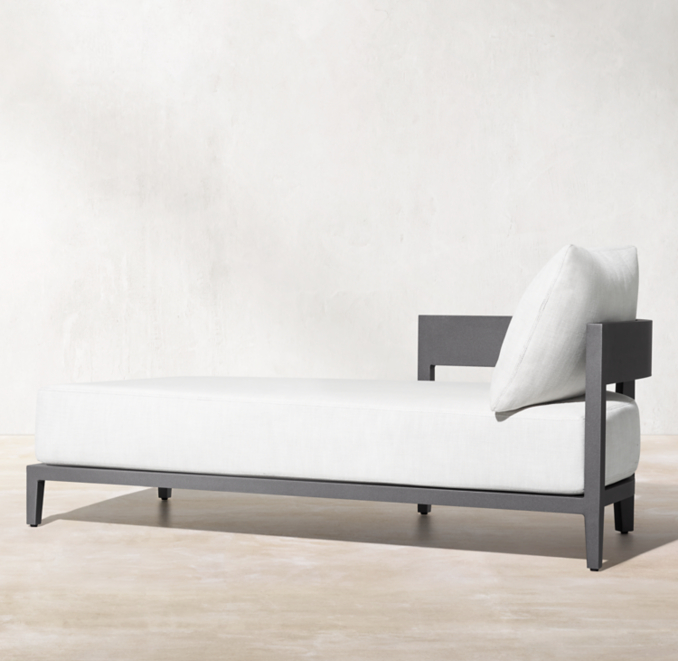 Balmain Aluminum LeftArm Chaise