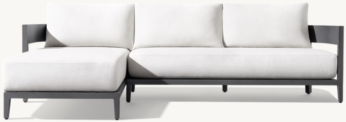 Balmain Aluminum Left-Arm Sofa-Chaise Sectional