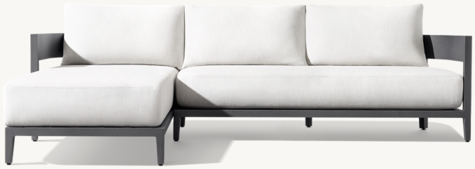 Balmain Aluminum Left-Arm Chaise Sectional