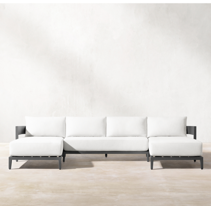 Balmain Aluminum UChaise Sectional