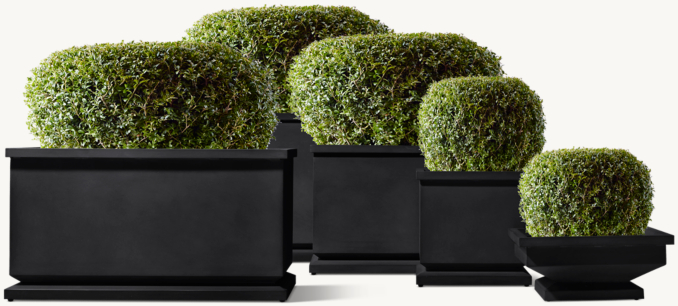 Estate Zinc Footed Planter