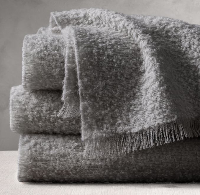 Suri Alpaca Textured Bouclé Oversized Bed Throw