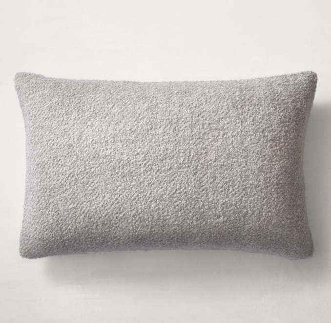 Alpaca & Silk Fine Bouclé Pillow Cover Lumbar