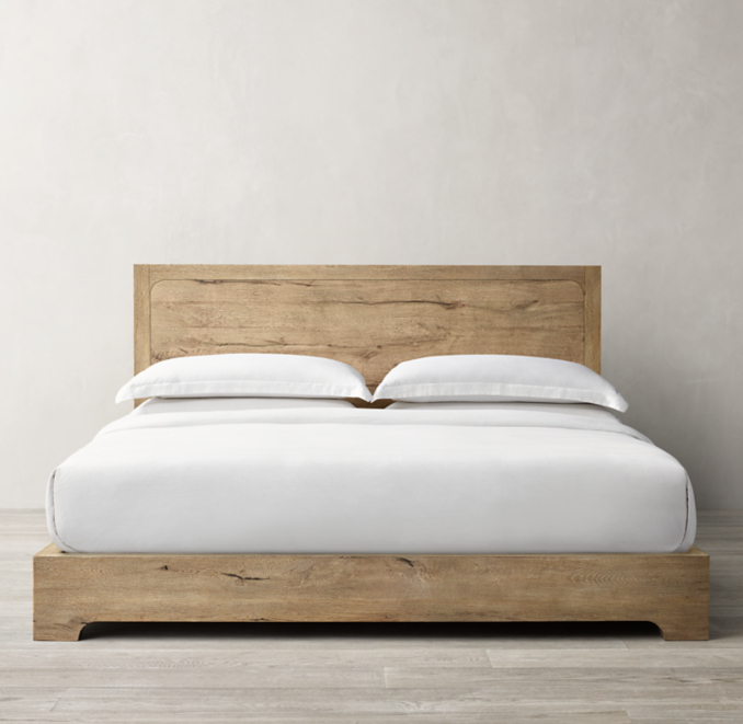 Davos Oak Panel Bed