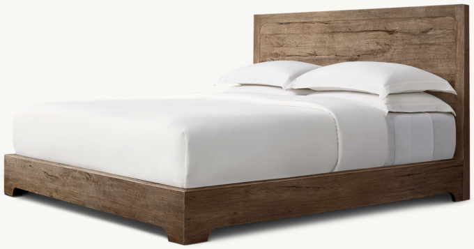 Davos Oak Panel Bed