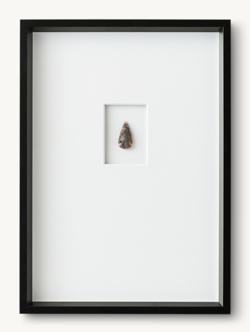 Hand-Carved Stone Arrowhead on Linen Collection