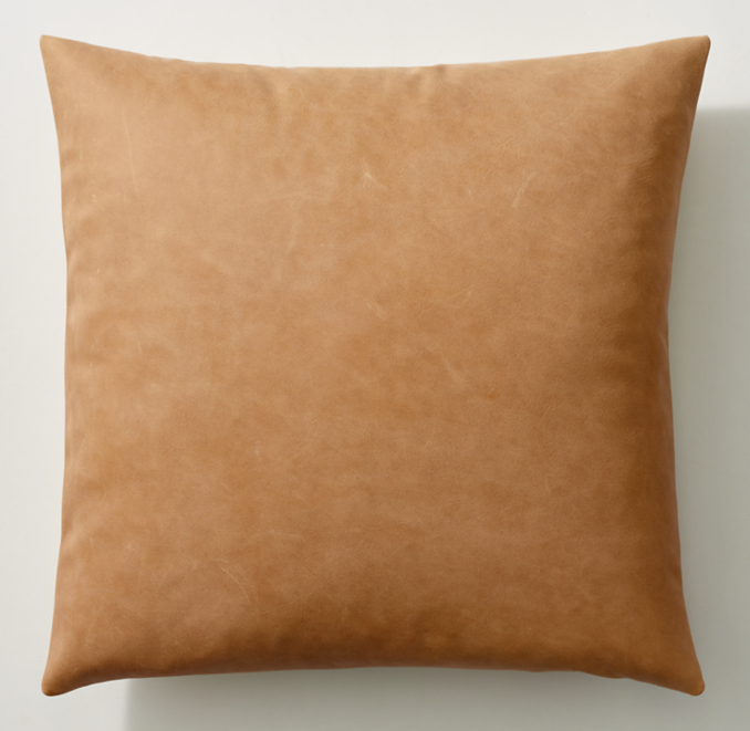 Sherwood Leather Knife Edge Pillow Cover Square