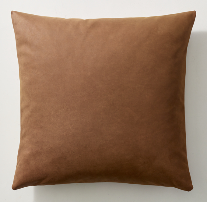 Sherwood Leather Knife Edge Pillow Cover Square