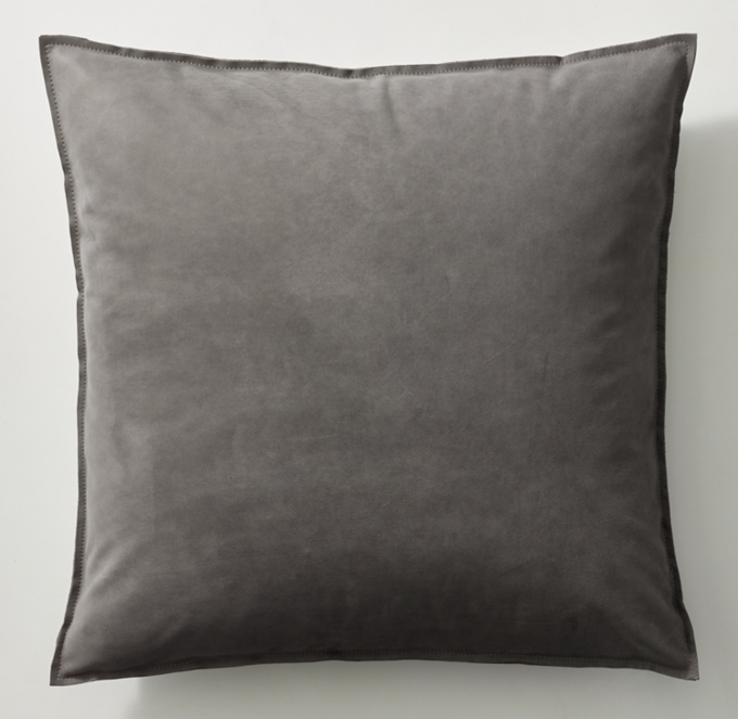 Sherwood Leather Flange Pillow Cover Square